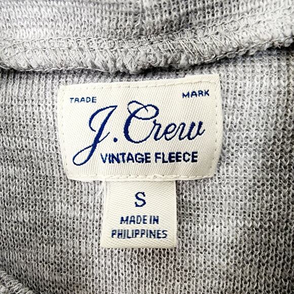 J. Crew Vintage Fleece Light Gray Stretch Knit Turtleneck Sweater Top S - Picture 6 of 9